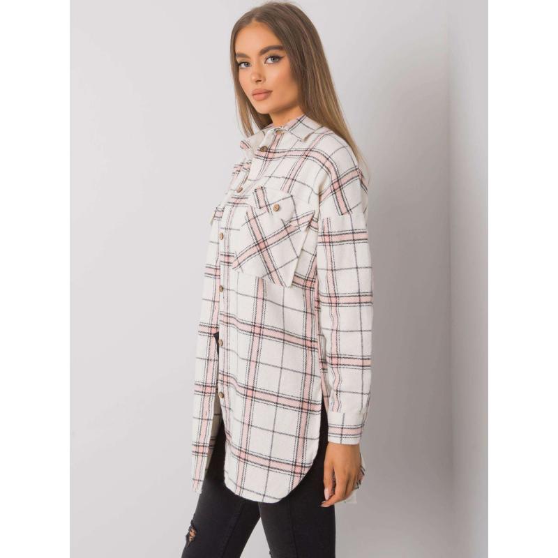 Női kockás ing Bryce RUE PARIS bézs és rózsaszín RUE PARIS Bryce bézs és rózsaszín