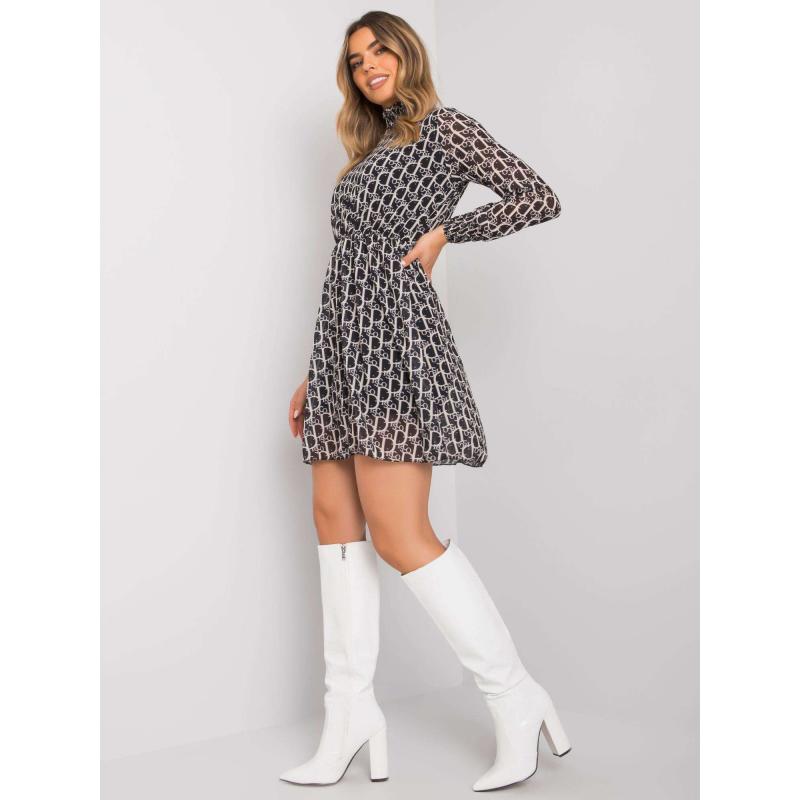 Dámské šaty s potiskem Trinique RUE PARIS černé 