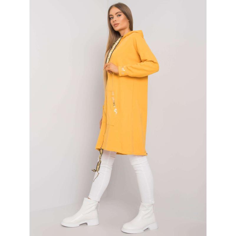 Dámská mikina na zip dlouhá ERMELINDE žlutá 