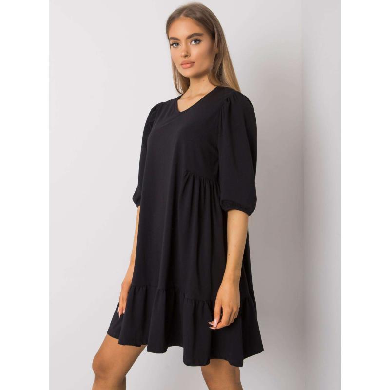 Női pamut ruha YELDA fekete