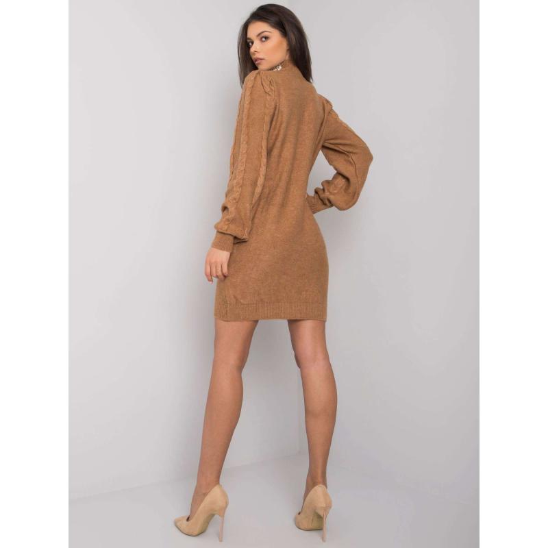 Női ruha applikációval Shandee RUE PARIS barna