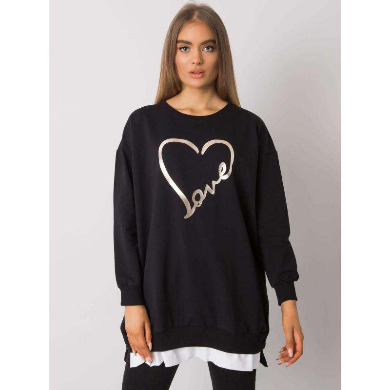 Dámská tunika s potiskem Alis RUE PARIS černá 