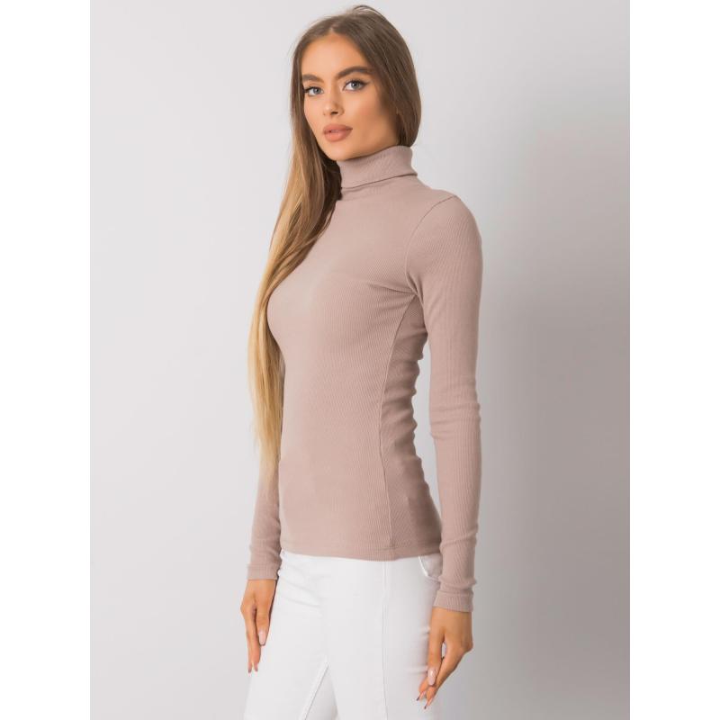 Dámská halenka s rolákem Elisee RUE PARIS tmavě béžová