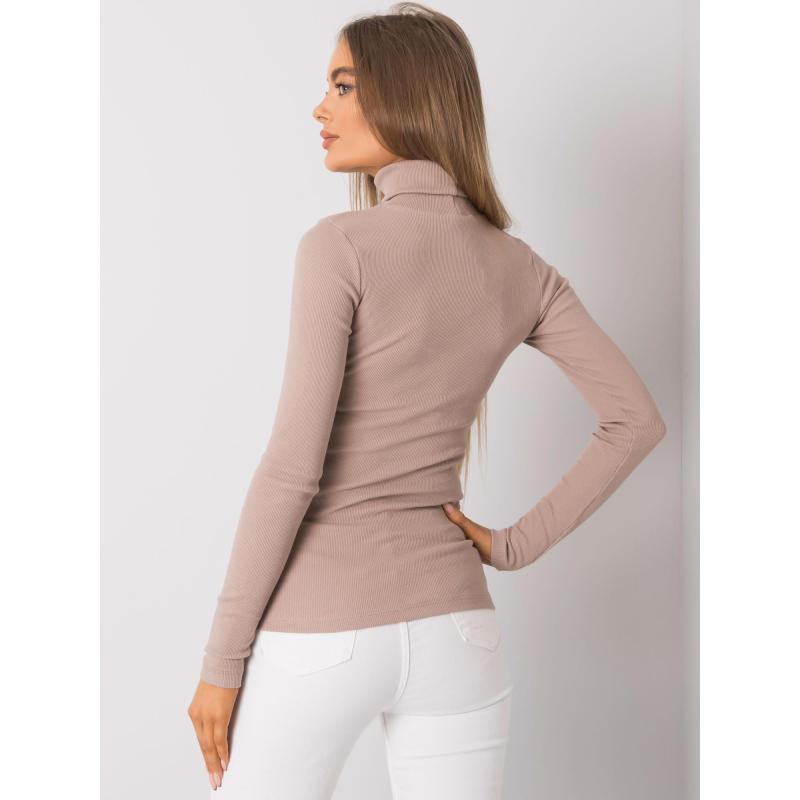 Dámská halenka s rolákem Elisee RUE PARIS tmavě béžová