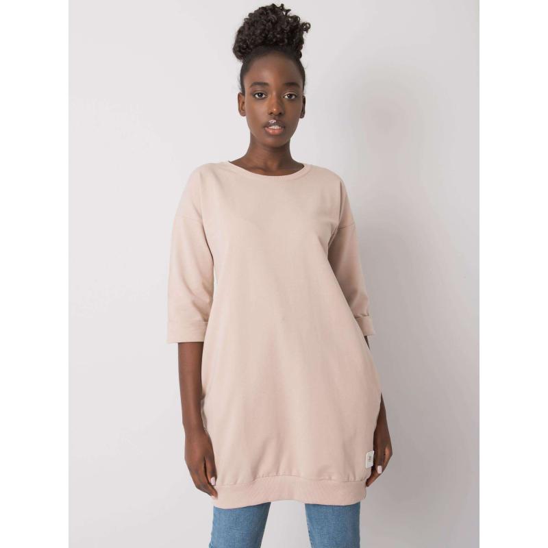 Női pulóver zsebekkel IVETA bézs színben