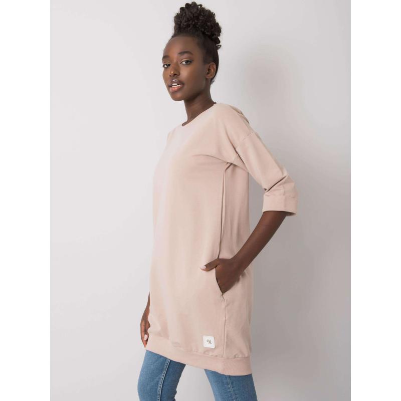 Női pulóver zsebekkel IVETA bézs színben