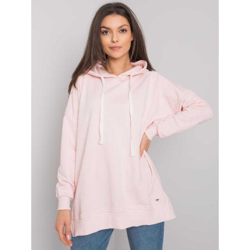 Női kapucnis pulóver CLEVELAND világos rózsaszín