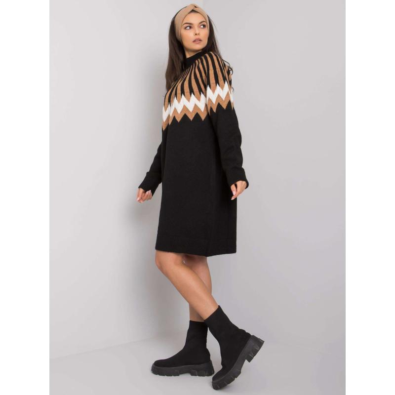 Női laza kötött ruha Shereen RUE PARIS RUE PARIS fekete