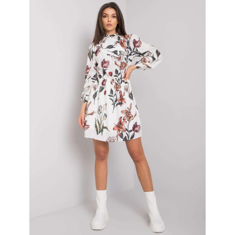 Dámské šaty s potisky Akilah RUE PARIS bílé 