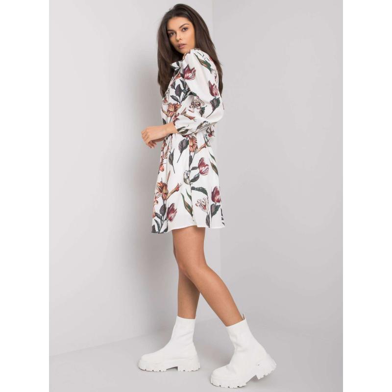 Dámské šaty s potisky Akilah RUE PARIS bílé 