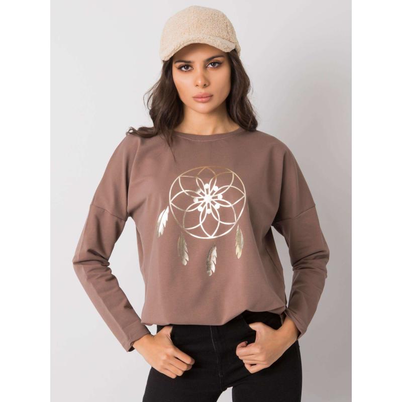 Női nyomtatott blúz Jackson RUE PARIS barna