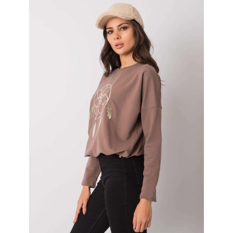 Női nyomtatott blúz Jackson RUE PARIS barna