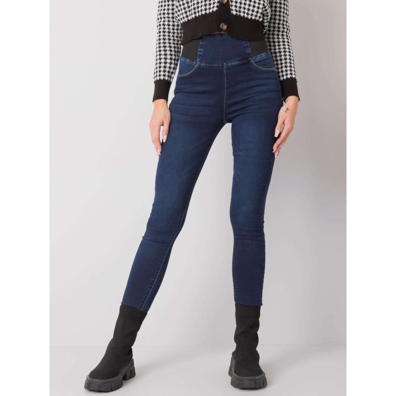 Női magas derekú farmer VERNAL Sötétkék