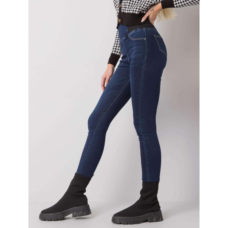 Női magas derekú farmer VERNAL Sötétkék