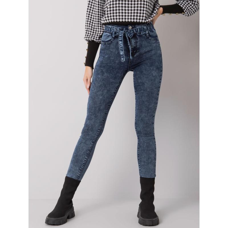 Női szabott farmer nyakkendővel LEXINGTON kék