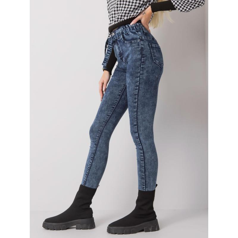 Női szabott farmer nyakkendővel LEXINGTON kék