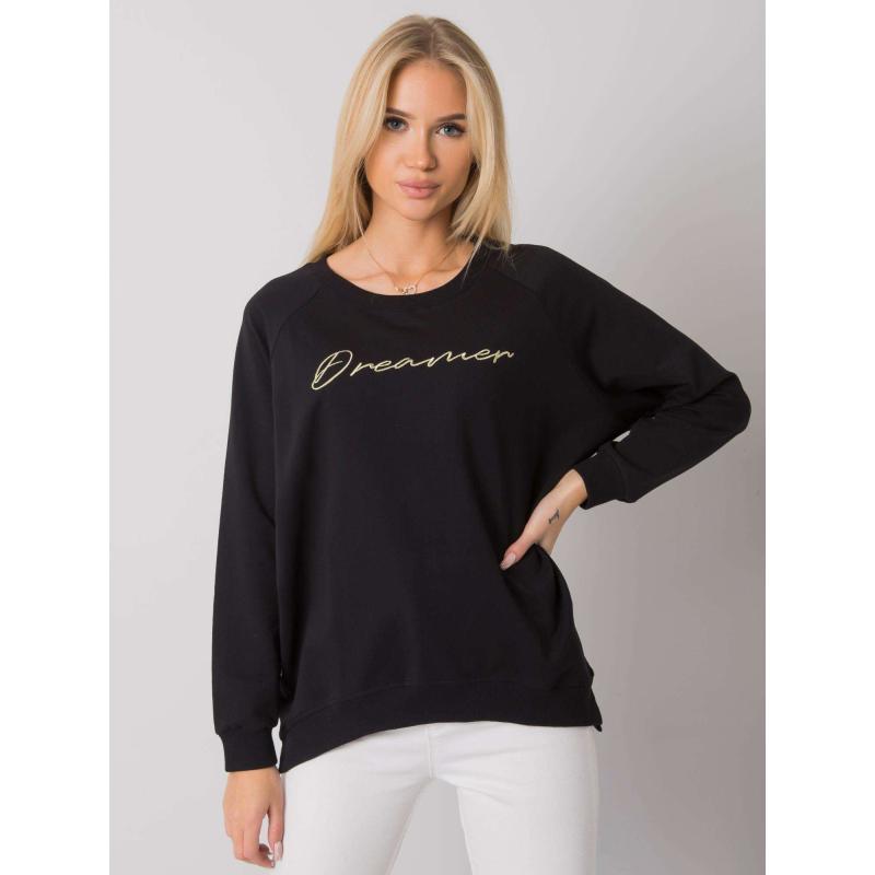 Dámská mikina s nápisem Newcastle RUE PARIS černá 