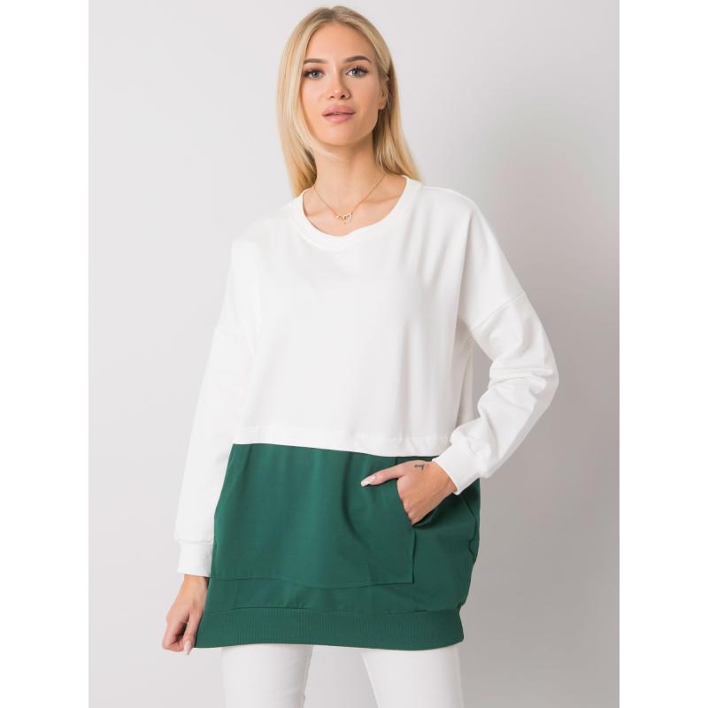 Női Hartsville RUE PARIS Sweatshirt ekrü és zöld színben