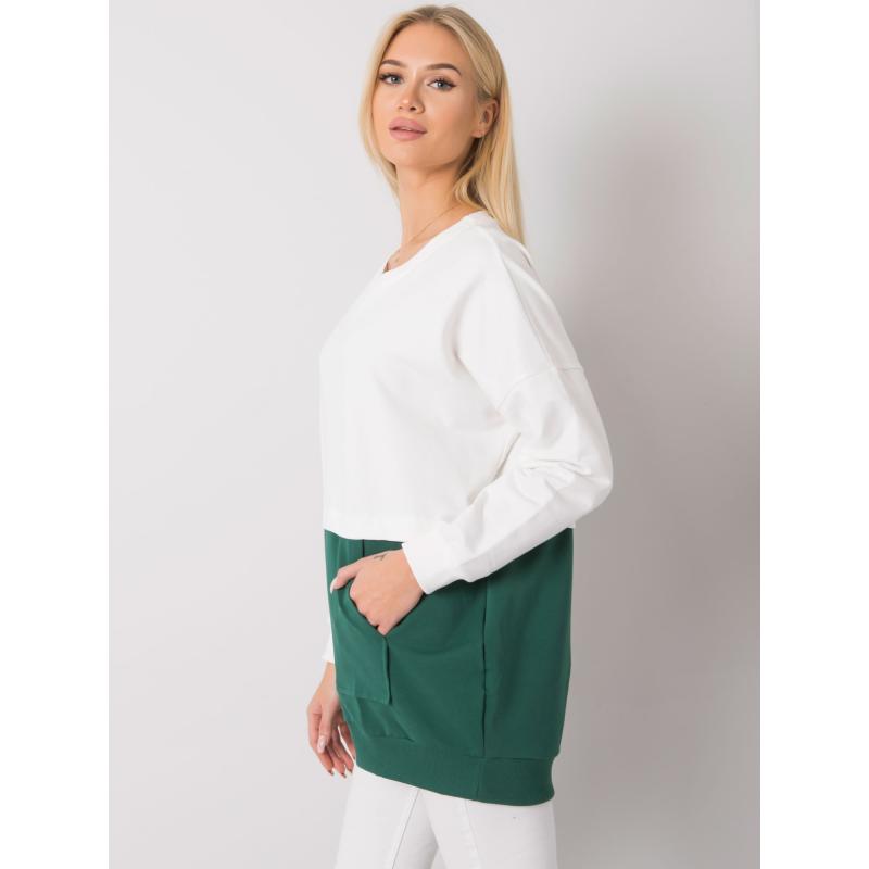 Női Hartsville RUE PARIS Sweatshirt ekrü és zöld színben