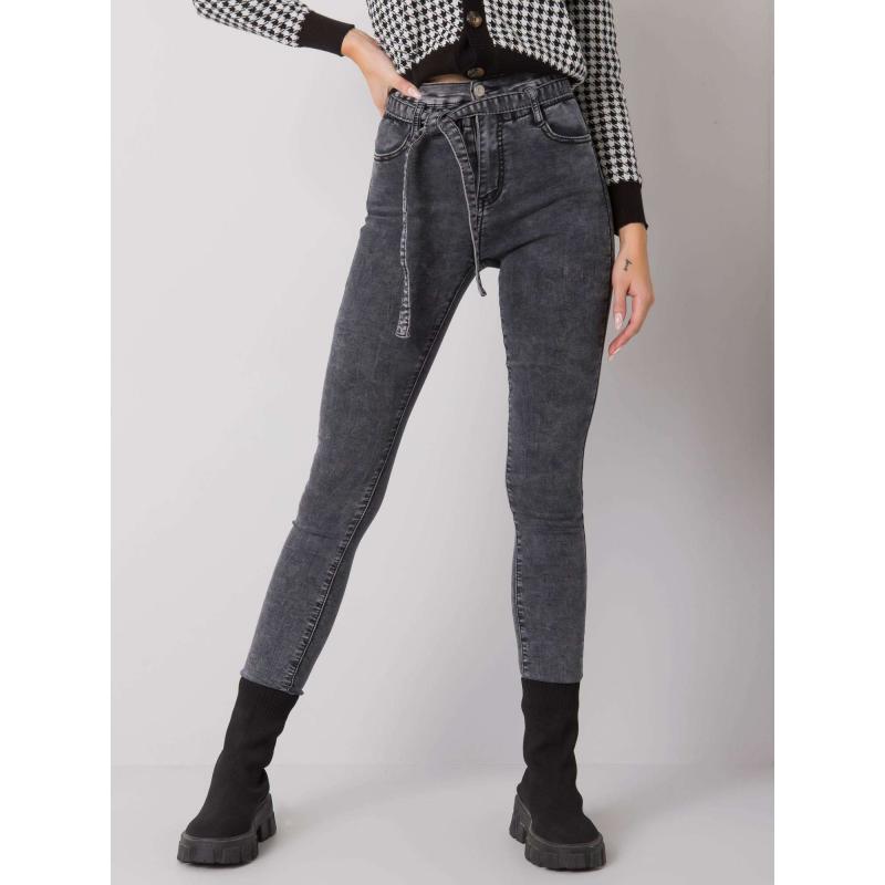 Női skinny farmer LEXINGTON szürke szegélyekkel