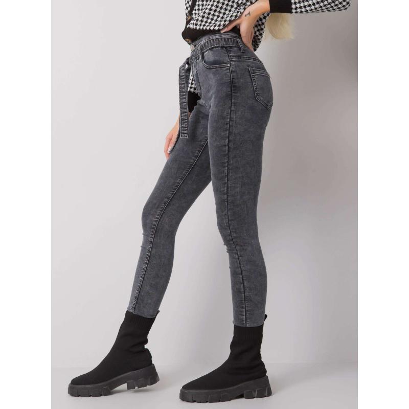 Női skinny farmer LEXINGTON szürke szegélyekkel