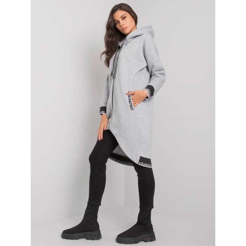 Női kapucnis pulóver MAYAR szürke