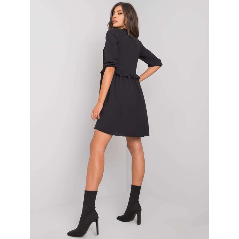Dámské šaty s viskózou Crystal RUE PARIS černé 