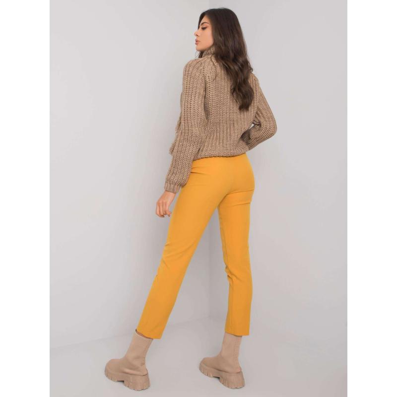 Dámské kalhoty elegantní BEVERLEY hořčicově  