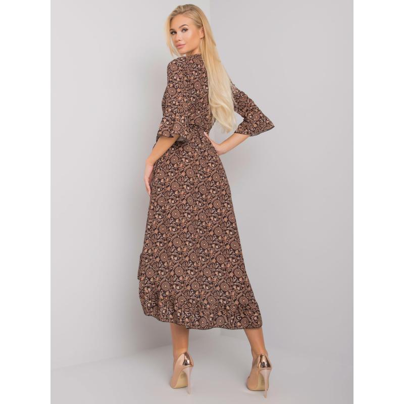 Dámské šaty s volánem vzorované Williamson OCH BELLA černé  