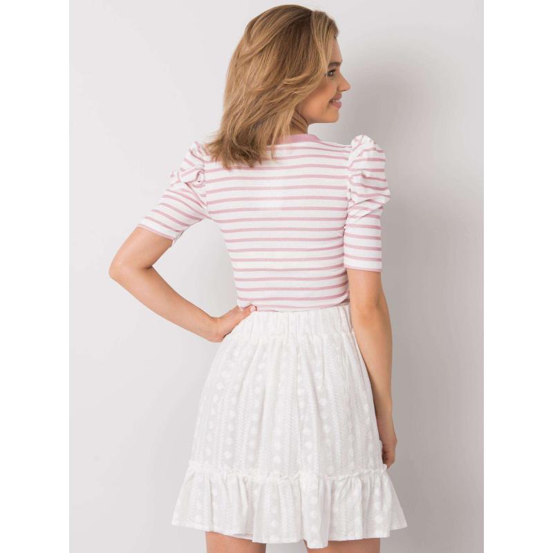 Női csíkos blúz MARLO rózsaszín és fehér