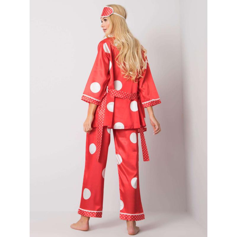 Dámská souprava noční s třpytkami HIGI červená 