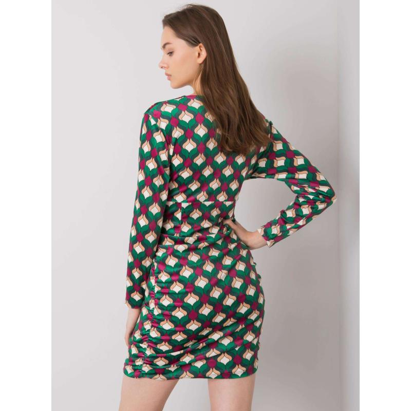 Dámské šaty vzorované velurové MONTILLA zelené 