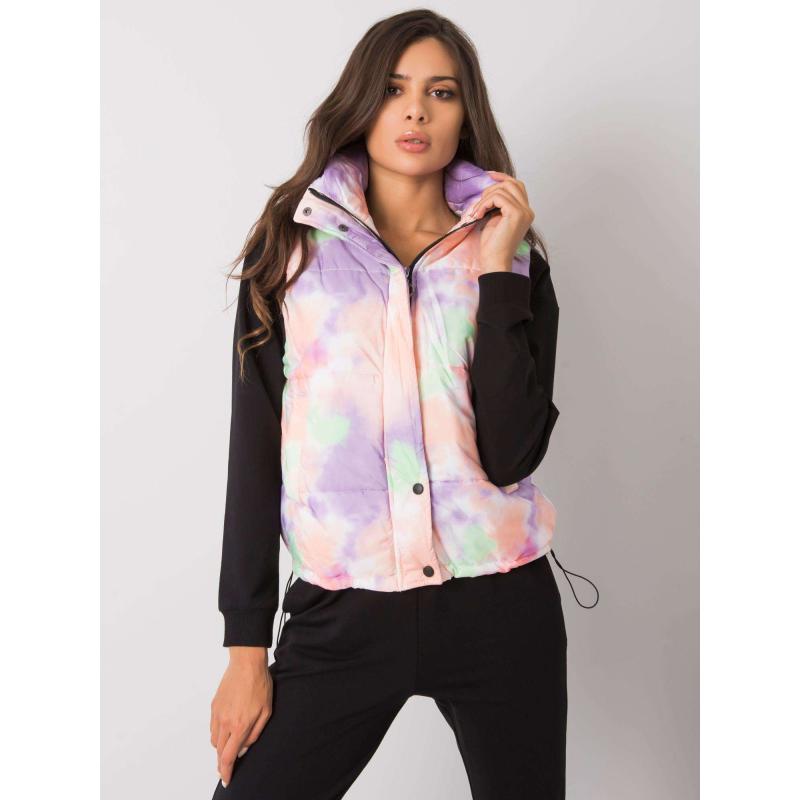 Dámská vesta prošívaná ROONIE oranžovo-fialová