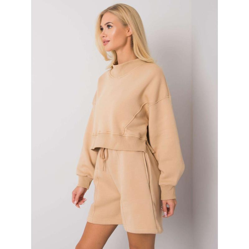 Női kapucnis pulóver THILDE barna