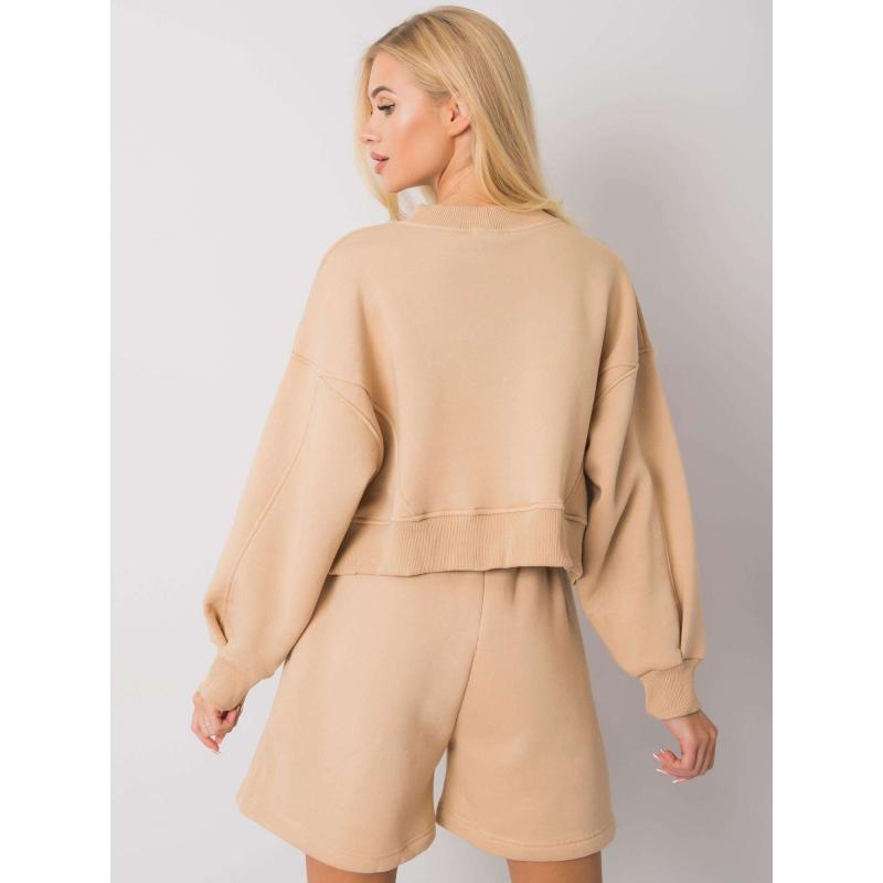 Női kapucnis pulóver THILDE barna