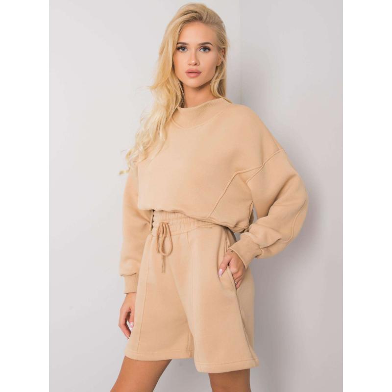 Dámské šortky teplákové LARIANNA hnědé