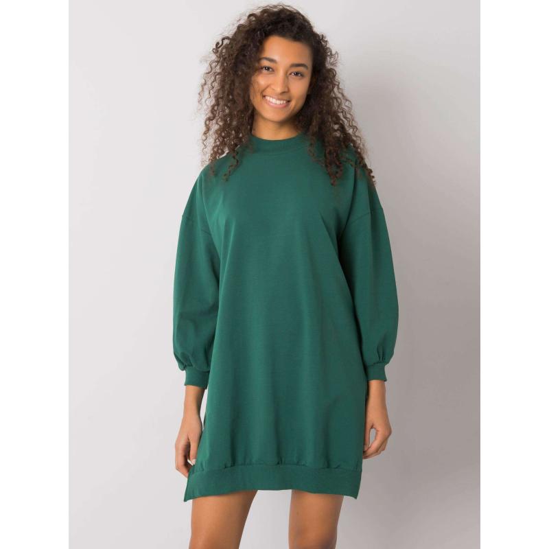 Női pamut Maretta ruha RUE PARIS sötétzöld
