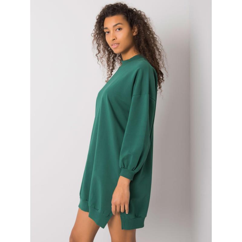 Női pamut Maretta ruha RUE PARIS sötétzöld