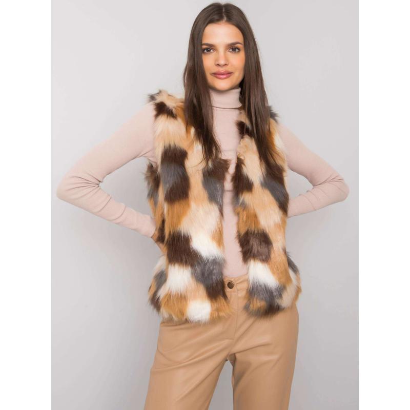 Dámská vesta z umělé kožešiny DILLIE béžová 
