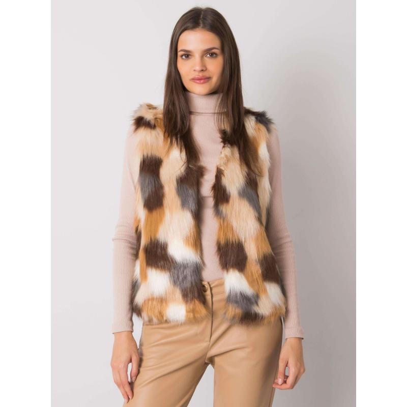 Dámská vesta z umělé kožešiny DILLIE béžová 