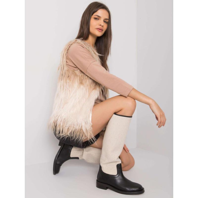 Dámská vesta kožešinová ROMI béžová