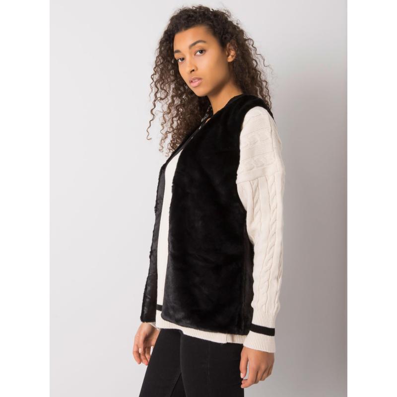 Dámská vesta kožešinová LOXXELY černá