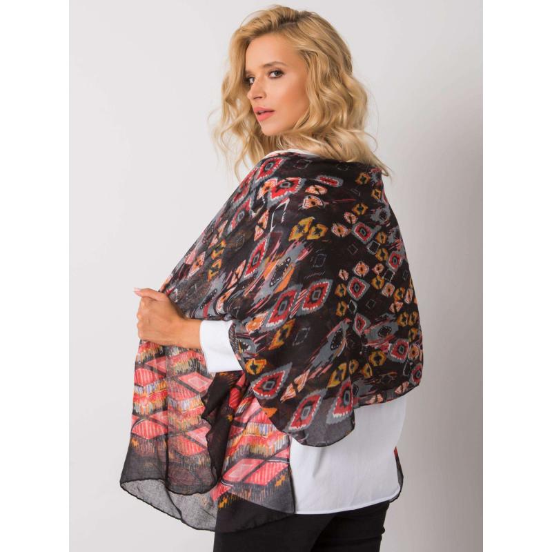 Dámský šátek se vzorem KYRIE černo-červený