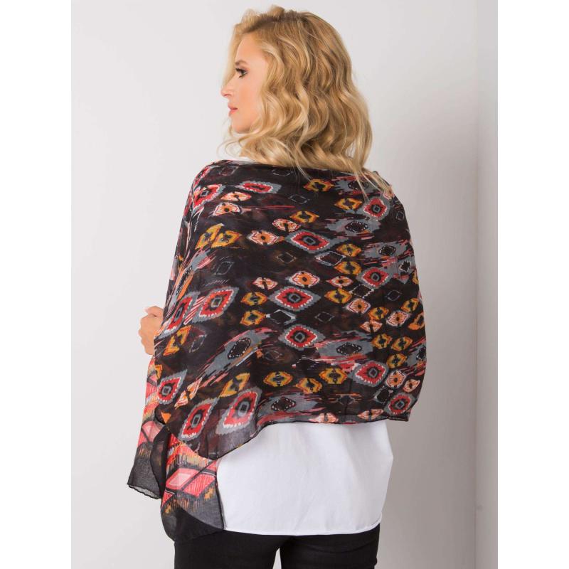 Dámský šátek se vzorem KYRIE černo-červený