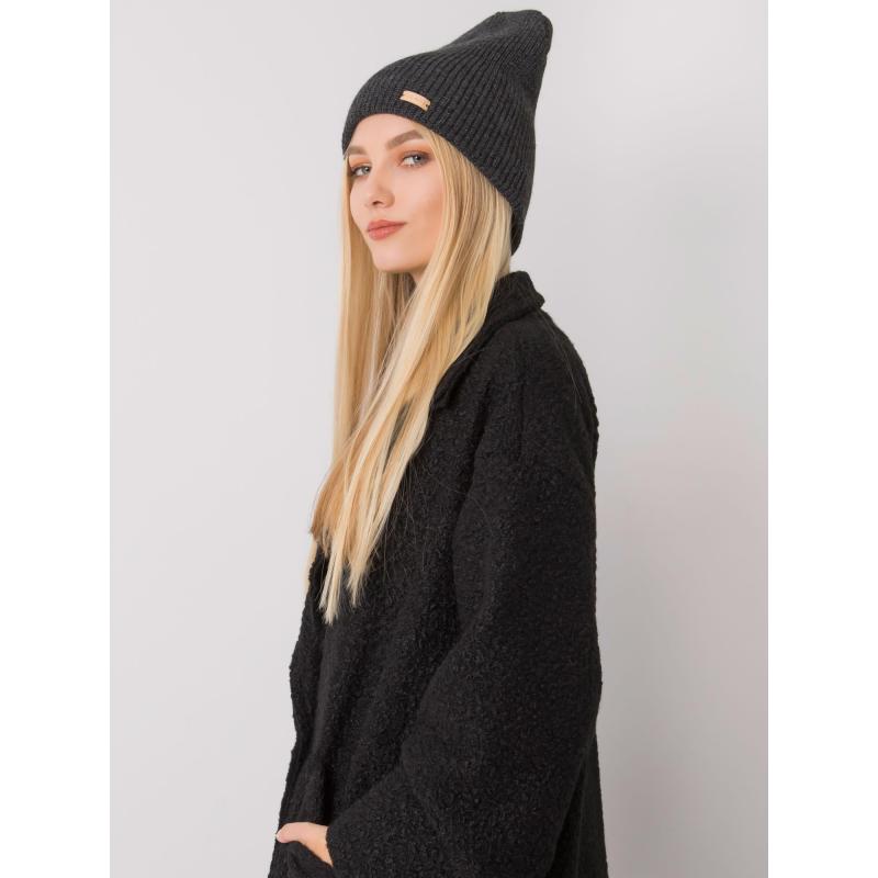 Dámská čepice RUE PARIS tmavě šedá 