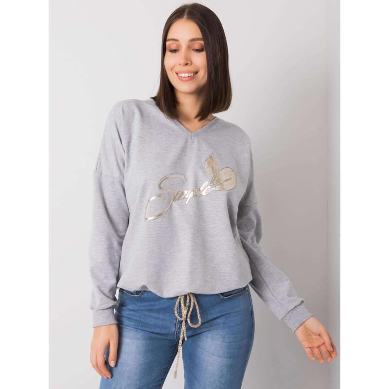 Dámská halenka plus size s potiskem JULIEE šedá 