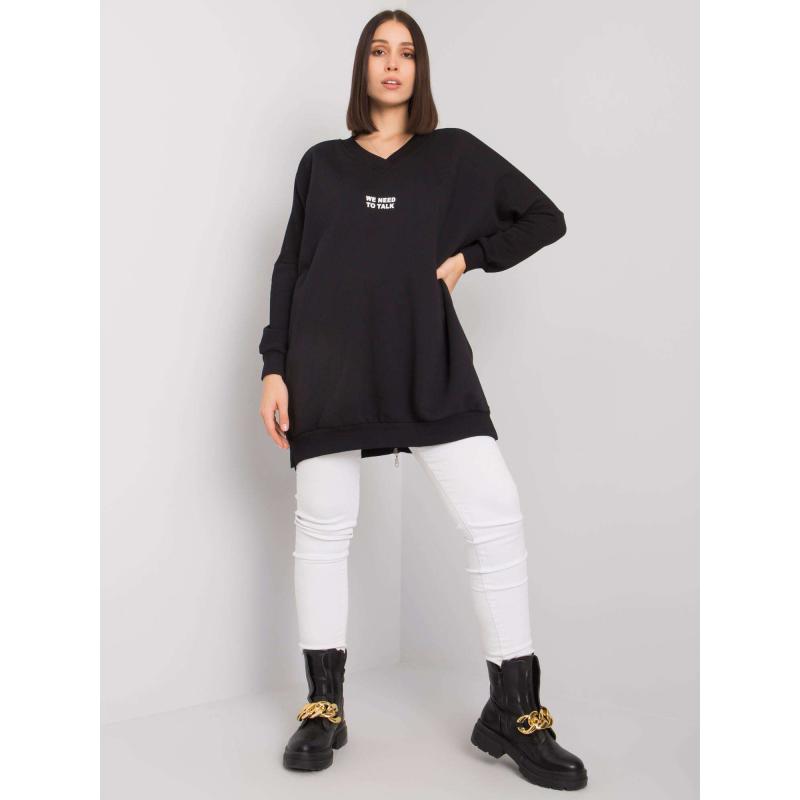 Dámská tunika z bavlny plus size RAELLLA černá  