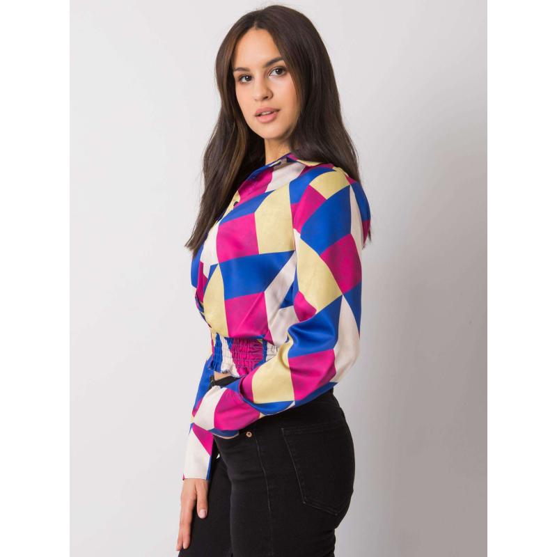 Dámska blúzka GRIZELLA modrá a žltá