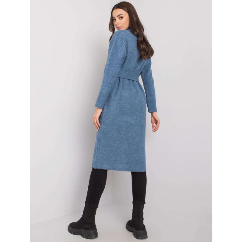 Női kardigán nyakkendővel Cordie RUE PARIS kék