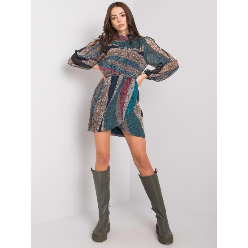 Dámské šaty s potiskem BROOKS modré